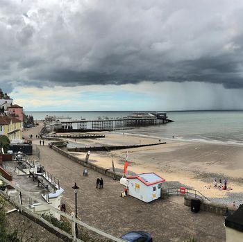 Storm over the sea, sun elsewhere  #beach #Cromer #broads #norfolkbroads #norfolk